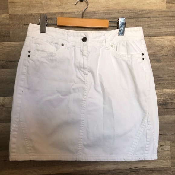 90’s White Denim Coastal Cowgirl Mini Skirt Size 6 - Picture 4 of 7